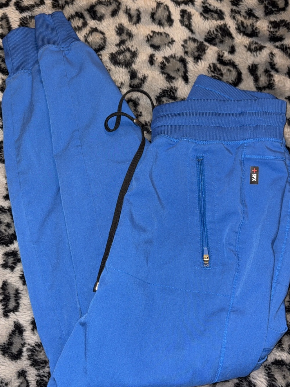 Grey's Anatomy Royal Blue Women's Jogger Sweatpants with Zip Pocket